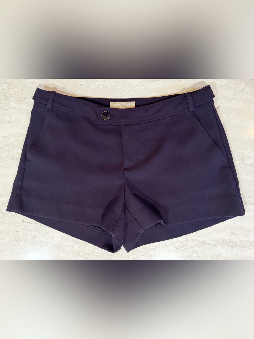 🪁 Purple Banana Republic Ryan Fit Short Shorts Sz 4, Dark Purple Tailored